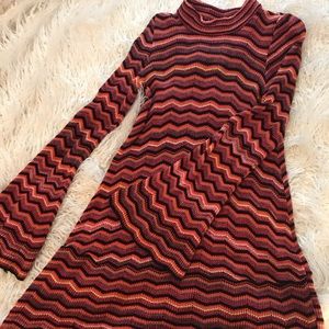 Free People chevron knit dress